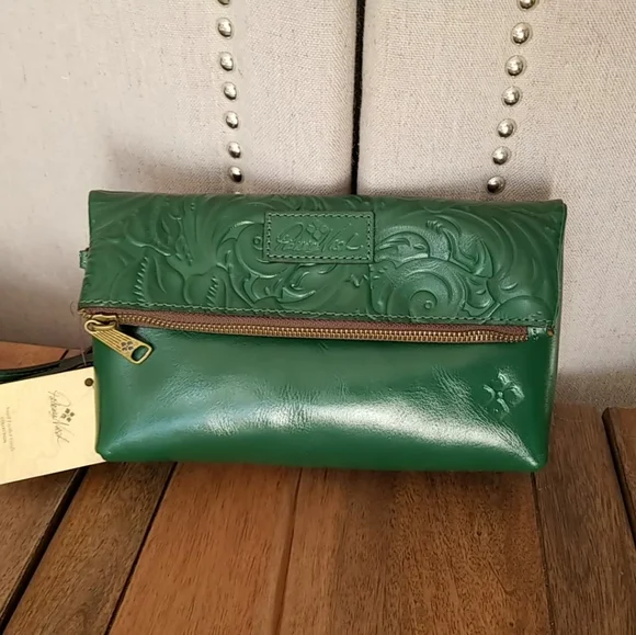 Patricia Nash Valerie Green Leather Clutch - Picture 15 of 15